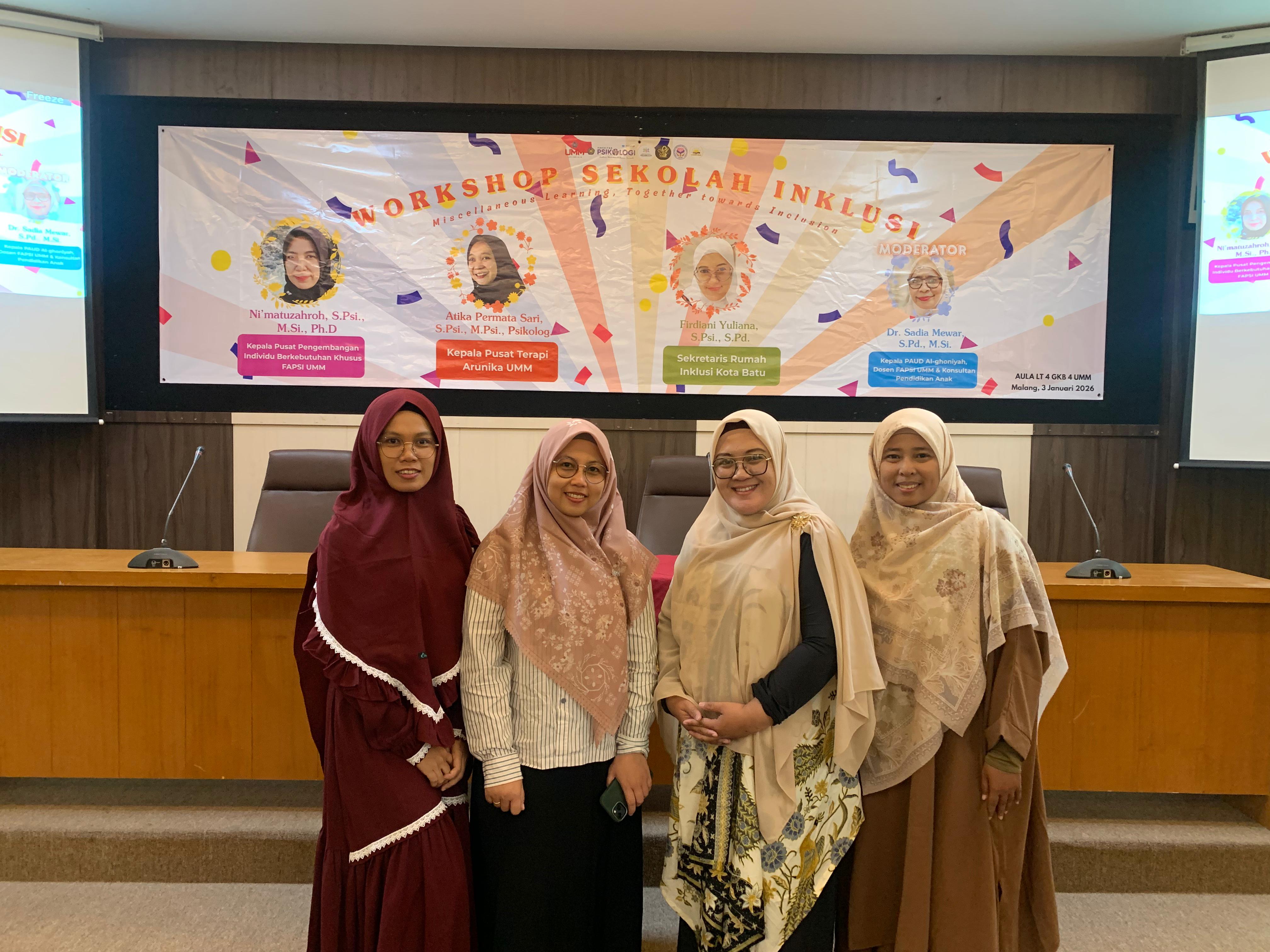 Tingkatkan Layanan Pendidikan Inklusi, Manajemen Bahrusysyifa dan TK TAAM QUBA Ikuti Workshop Eksklusif di UMM