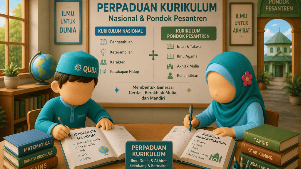 1. Perpaduan kurikulum nasional dan pondok pesantren
